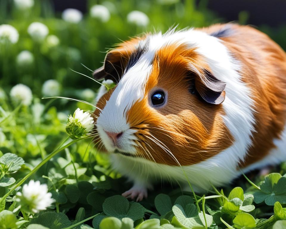 can guinea pigs eat clover from the yard