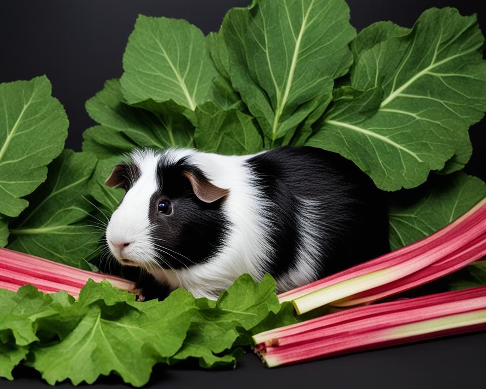 can guinea pigs eat rhubarb leaves