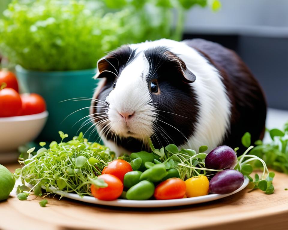 introducing microgreens to guinea pig's diet