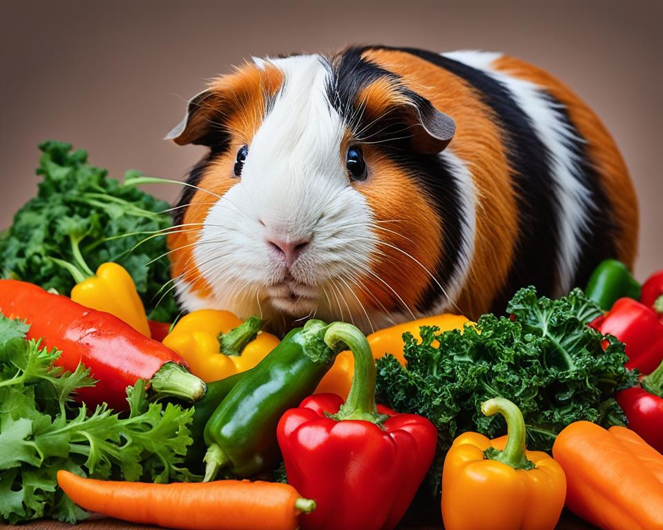 vegetables and guinea pig